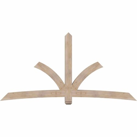 Ekena Millwork Davenport Smooth Timber Gable Bracket, Douglas Fir, 108"W x 54"H x 5 1/2"D x 5 1/2"F, 12/12 Pitch GBW108X54X0606DAV00SDF